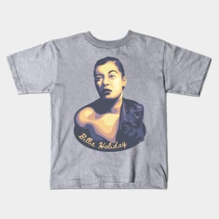 Billie Holiday Portrait Kids T-Shirt